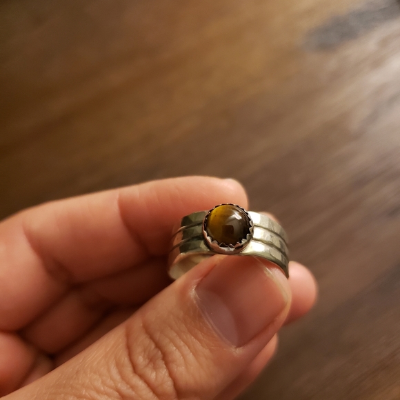 Vintage Sterling Silver Tigers Eye Ring